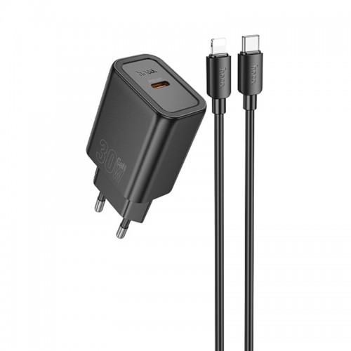 Купить СЗУ Hoco N62 Gentle PD30W (1USB-C) + кабель Type-C to Lightning Купить СЗУ Hoco N62 Gentle PD30W (1USB-C) + кабель Type-C to Lightning