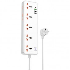 Подовжувач Hoco AC14A Rico PD30W (3USB-A/1C/5xSocket) (1.5m)