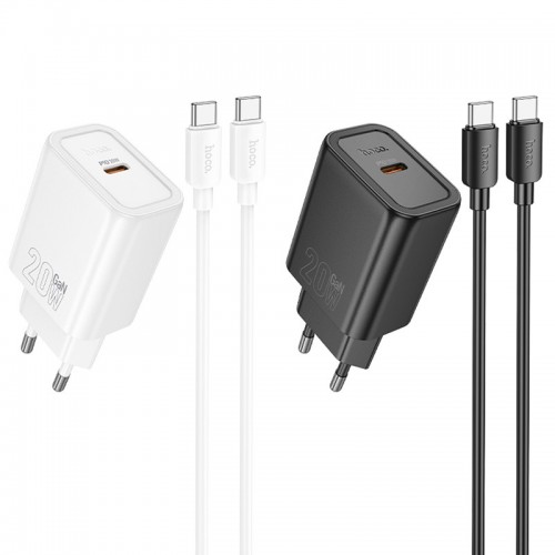 Купить СЗУ Hoco N60 Gentle PD20W (1USB-C) + кабель Type-C to Type-C