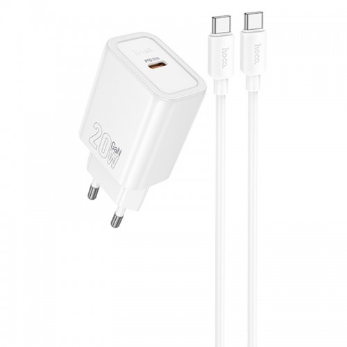 Купить СЗУ Hoco N60 Gentle PD20W (1USB-C) + кабель Type-C to Type-C