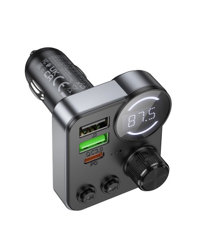 Купить АЗУ FM модулятор Hoco E86 Alegria PD30W+QC3.0 48W (2USB-A/1C)