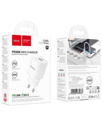 Купити МЗП Hoco C149A Charm PD30W+QC3.0 (1USB-A/1C)