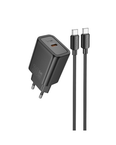 Купити МЗП Hoco N62 Gentle PD30W (1USB-C) + кабель Type-C to Type-C