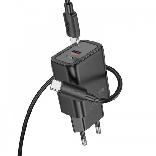 Купить СЗУ Hoco N62 Gentle PD30W (1USB-C) + кабель Type-C to Type-C Купить СЗУ Hoco N62 Gentle PD30W (1USB-C) + кабель Type-C to Type-C