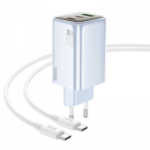 Купить СЗУ Hoco N49 Glorious PD65W (1USB-A/2C) + кабель Type-C to Type-C