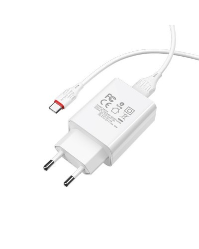 Купити МЗП Borofone BA21A Long journey QC3.0 3A (1USB-A) + кабель USB to Type-C