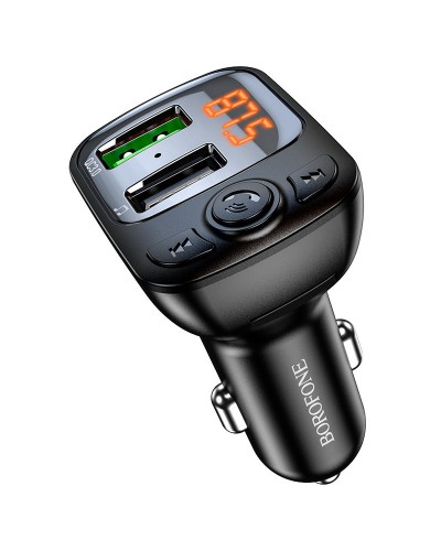 Купити АЗП FM модулятор Borofone BC41 Eminency QC3.0 (2USB-A)