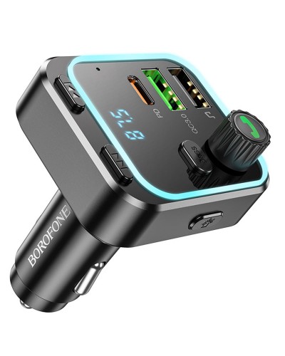 Купити АЗП FM модулятор Borofone BC53 Highway PD20W+QC3.0 (2USB-A/1C)