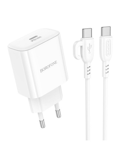 Купити МЗП Borofone BA81A PD20W (1USB-C) + кабель Type-C to Type-C