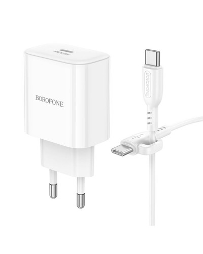 Купити МЗП Borofone BA81A PD20W (1USB-C) + кабель Type-C to Type-C