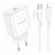МЗП Borofone BA81A PD20W (1USB-C) + кабель Type-C to Lightning