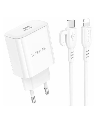 Купити МЗП Borofone BA81A PD20W (1USB-C) + кабель Type-C to Lightning