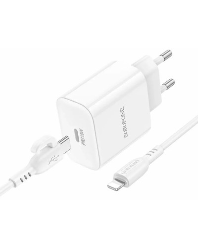 Купити МЗП Borofone BA81A PD20W (1USB-C) + кабель Type-C to Lightning
