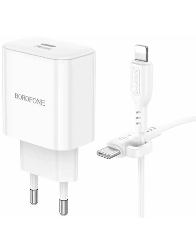 Купити МЗП Borofone BA81A PD20W (1USB-C) + кабель Type-C to Lightning