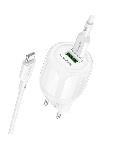 Купити МЗП Borofone BA93A Lustrous PD20W+QC3.0 (1USB-A/1C) + кабель Type-C to Type-C