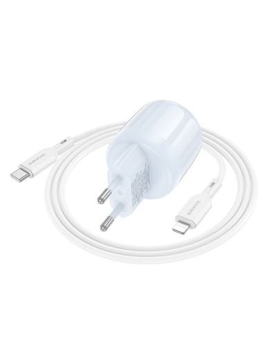 Купити МЗП Borofone BA94A Lustrous PD30W+QC3.0 (1USB-A/1C) + кабель Type-C to Lightning