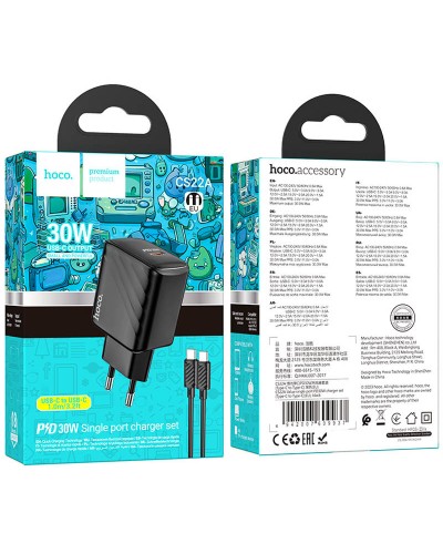 Купити МЗП Hoco CS22A Value PD30W (1USB-C) + кабель Type-C to Type-C