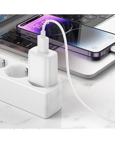 Купити МЗП Hoco C134A Solid 12W (1USB-A) + кабель USB to Lightning