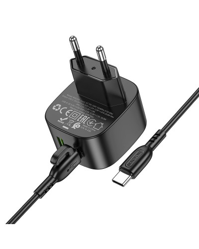 Купити МЗП Borofone BAS22A Fortune PD20W+QC3.0 (1USB-A/1C) + кабель Type-C to Type-C