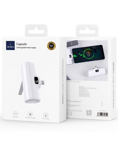 Купити Уцінка Портативний ЗП Power Bank WIWU Wi-P017-C Type-C 5000 mAh