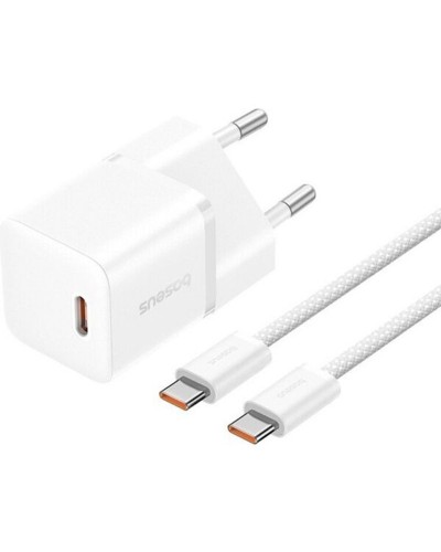 Купити МЗП Baseus GaN5 Fast Charger (mini) PD20W (1USB-C) + кабель Type-C to Type-C (P10110900113)