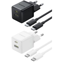 МЗП Baseus Palm Fast Charger 30W (1USB-A/1C) + кабель Type-C to Type-C (P1011160A)