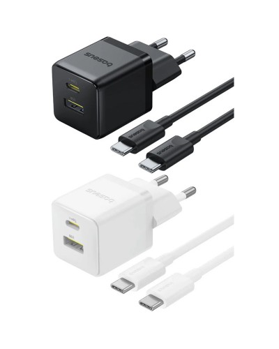 Купити МЗП Baseus Palm Fast Charger 30W (1USB-A/1C) + кабель Type-C to Type-C (P1011160A)