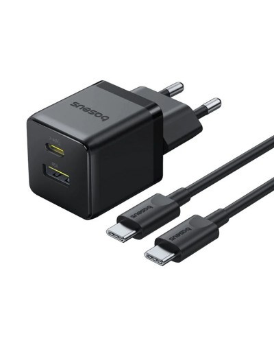 Купити МЗП Baseus Palm Fast Charger 30W (1USB-A/1C) + кабель Type-C to Type-C (P1011160A)