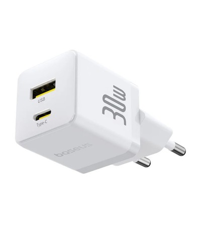 Купити МЗП Baseus Palm Fast Charger 30W (1USB-A/1C) + кабель Type-C to Type-C (P1011160A)