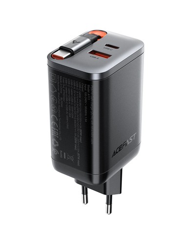 Купити МЗП Acefast A111 GaN With Retractable Cable Type-C PD67W (1USB-A/1C)