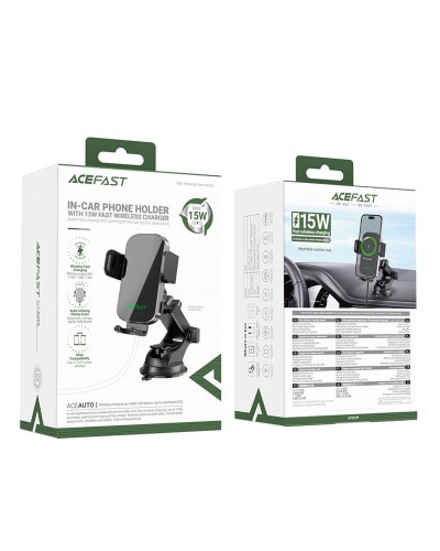 Купити Автотримач з БЗП Acefast D53 with Electric Clamp for Dashboard