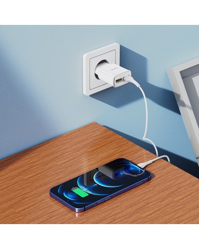 Купити МЗП Hoco C88A Star round 2.4A (2USB-A) + кабель USB to Lightning