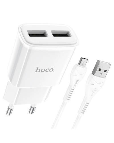 Купити МЗП Hoco C88A Star round 2.4A (2USB-A) + кабель USB to MicroUSB