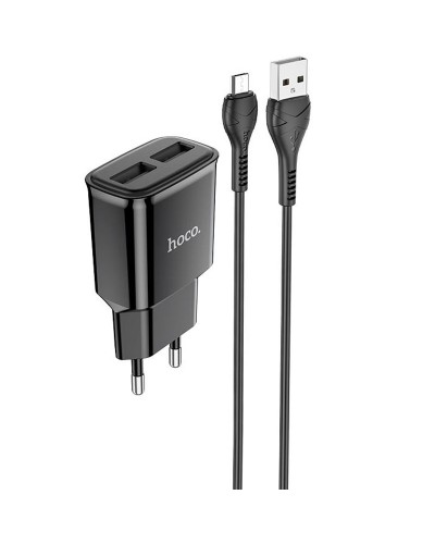 Купити МЗП Hoco C88A Star round 2.4A (2USB-A) + кабель USB to MicroUSB