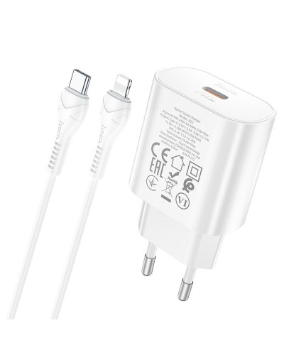 Купити МЗП Hoco N22 Jetta PD25W (1USB-C) + кабель Type-C to Lightning