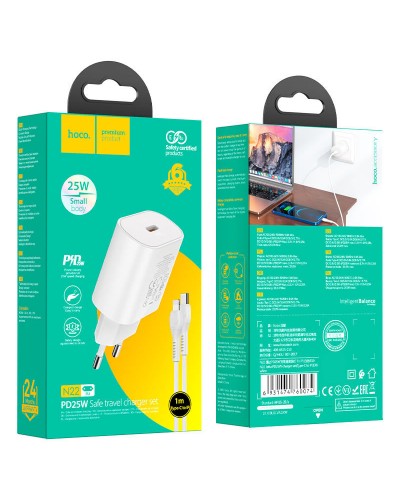 Купити МЗП Hoco N22 Jetta PD25W (1USB-C) + кабель Type-C to Lightning