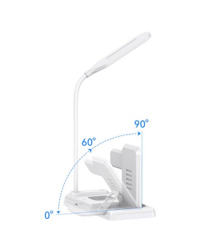 Купити БЗП Usams US-CD195 15W 4in1 Wireless Charging Holder With Table Lamp