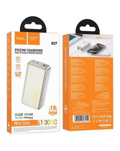 Купити Портативний ЗП Power Bank Hoco Q27 Jewel 22.5W+PD33W 10000 mAh