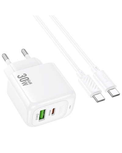 Купити МЗП Hoco CS55A Surplus PD30W+QC3.0 (1USB-A/1C) + кабель Type-C to Type-C