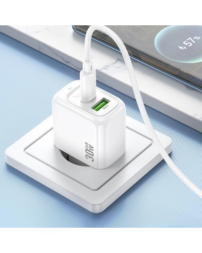 Купити МЗП Hoco CS55A Surplus PD30W+QC3.0 (1USB-A/1C) + кабель Type-C to Type-C