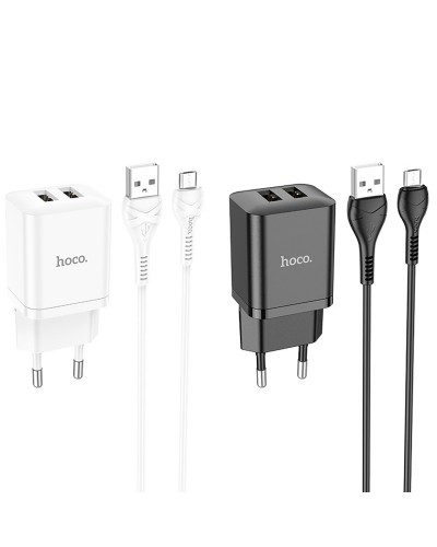 Купити МЗП Hoco N25 Maker (2USB-A) + USB to MicroUSB