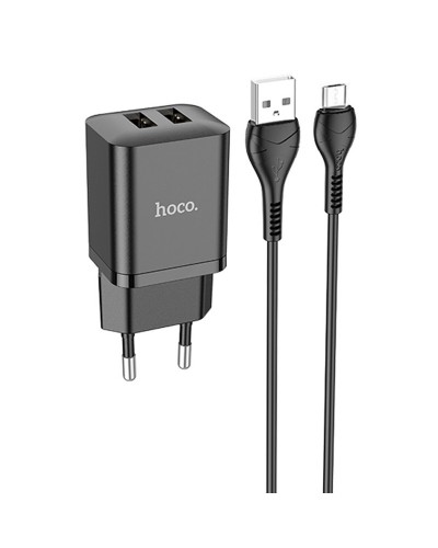 Купити МЗП Hoco N25 Maker (2USB-A) + USB to MicroUSB