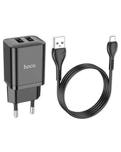 Купити МЗП Hoco N25 Maker (2USB-A) + USB to MicroUSB