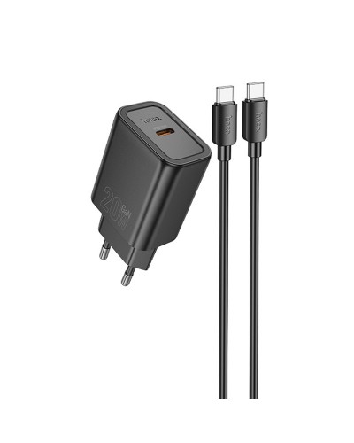 Купити МЗП Hoco N60 Gentle PD20W (1USB-C) + кабель Type-C to Type-C