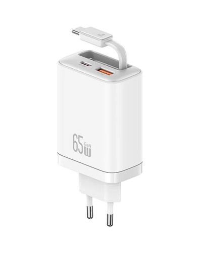 Купити МЗП Usams US-CC299 GaN With Retractable Type-C Cable Xiang Ser. 65W (1USB-A/1C) Купити МЗП Usams US-CC299 GaN With Retractable Type-C Cable Xiang Ser. 65W (1USB-A/1C)