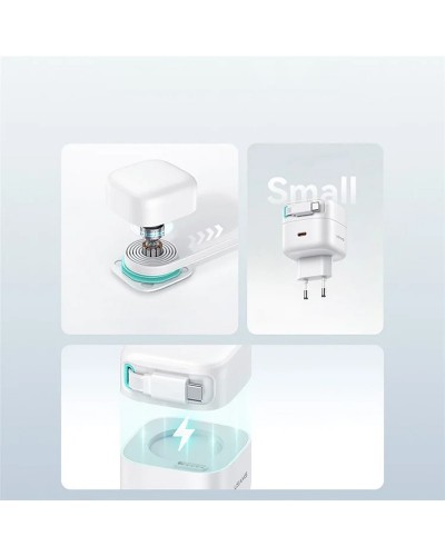 Купити МЗП Usams US-CC202 GaN With Type-C Magnetic Retractable Cable Module XMF Ser. 35W (2USB-C)
