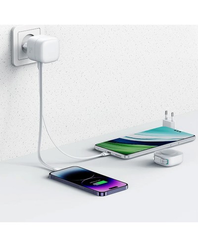 Купити МЗП Usams US-CC209 GaN With Lightning Magnetic Retractable Cable Module XMF Ser. 35W (2USB-C)