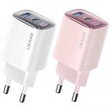 МЗП Usams US-CC229 GaN Digital Display XC Ser. 30W (1USB-A/1C)