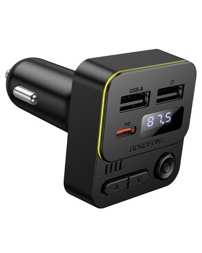 Купити АЗП FM модулятор Borofone BC60 Hero 35W (2USB-A/1C)