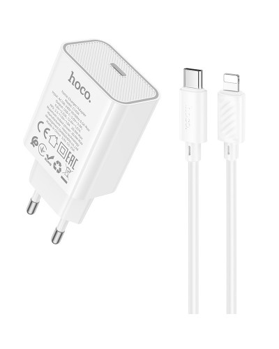 Купити МЗП Hoco C143A Benefit PD20W (1USB-C) + кабель Type-C to Lightning
